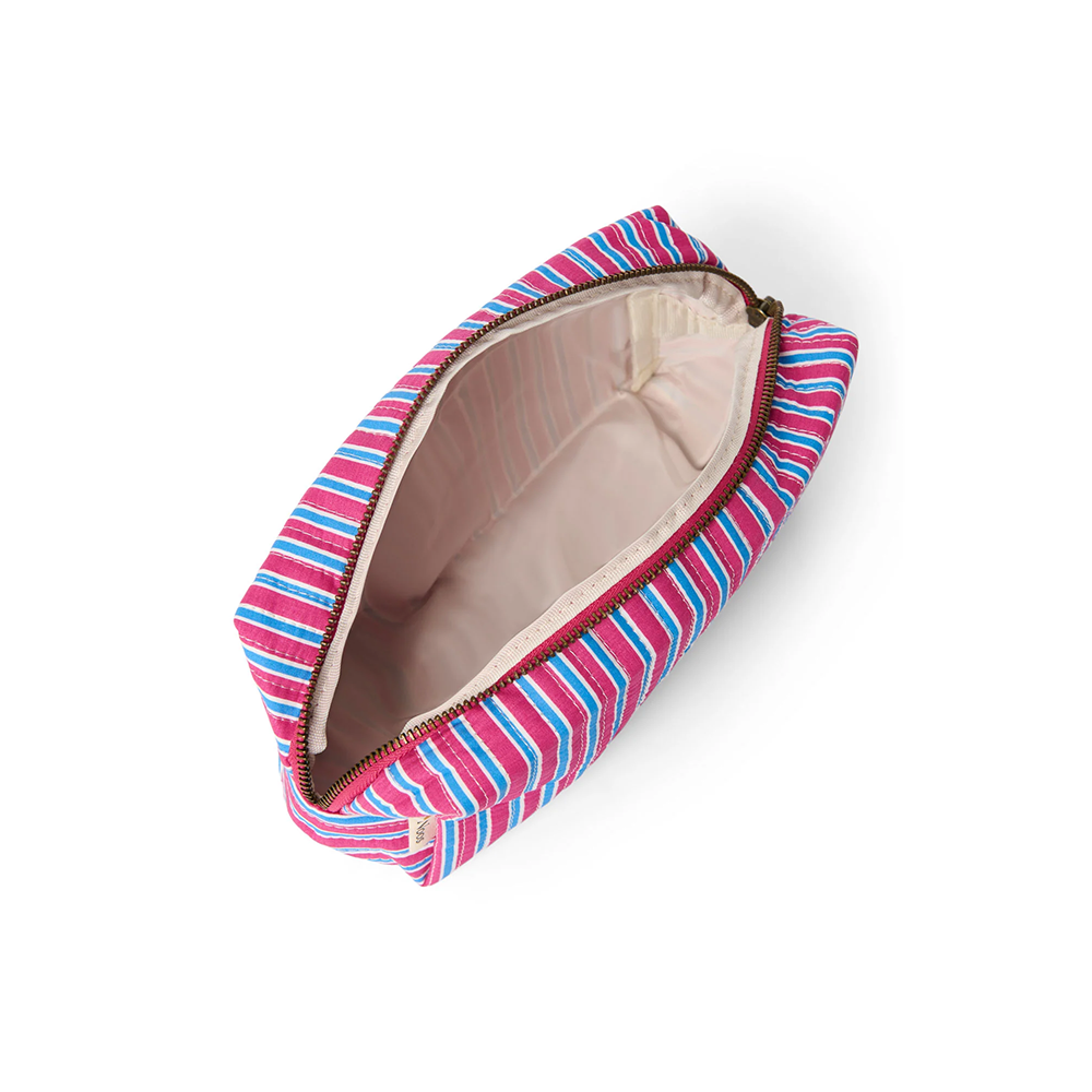Studio Noos Trousse de Toilette 'Poplin Pouch' Framboise Rayée