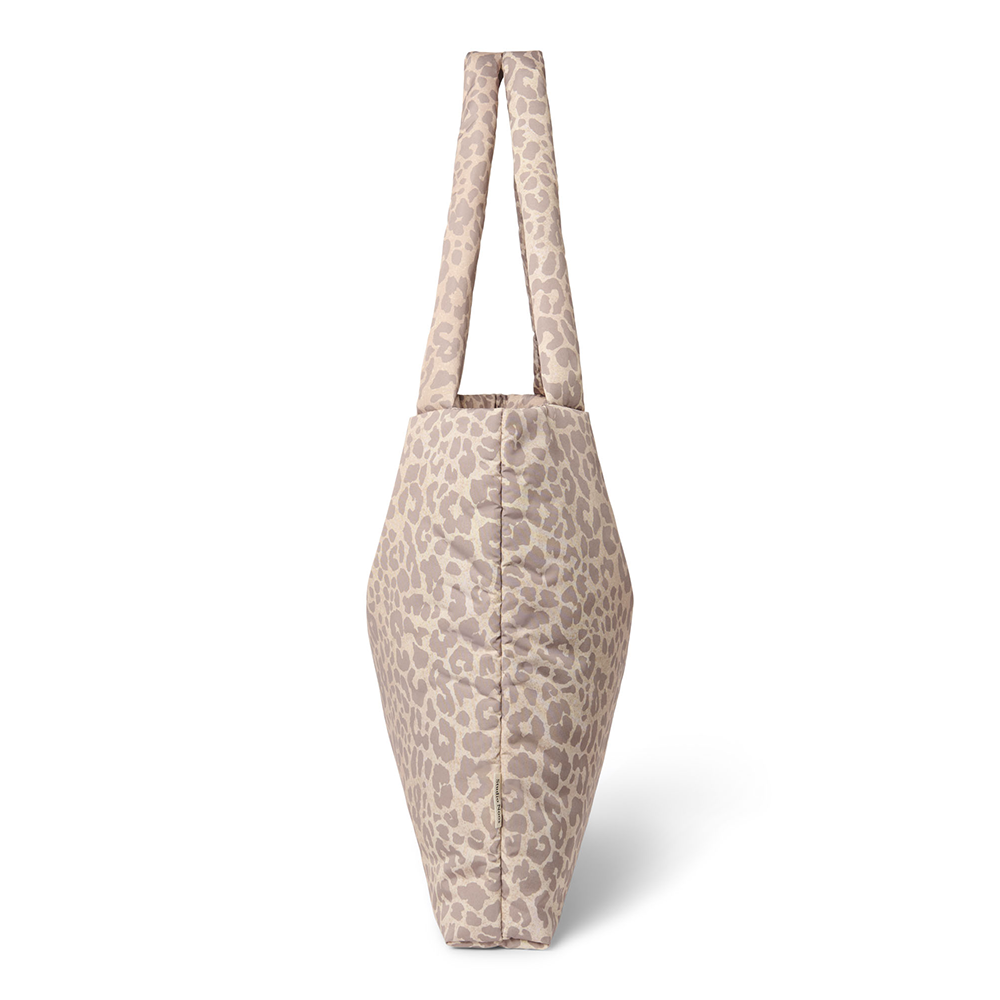 Studio Noos 'Puffy Mom Bag' Tote Bag Beige Leopard