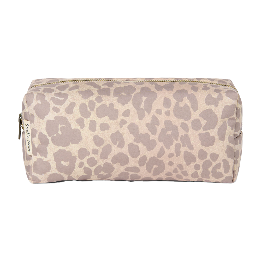 Studio Noos Trousse de Toilette 'Puffy Pouch' Beige Leopard
