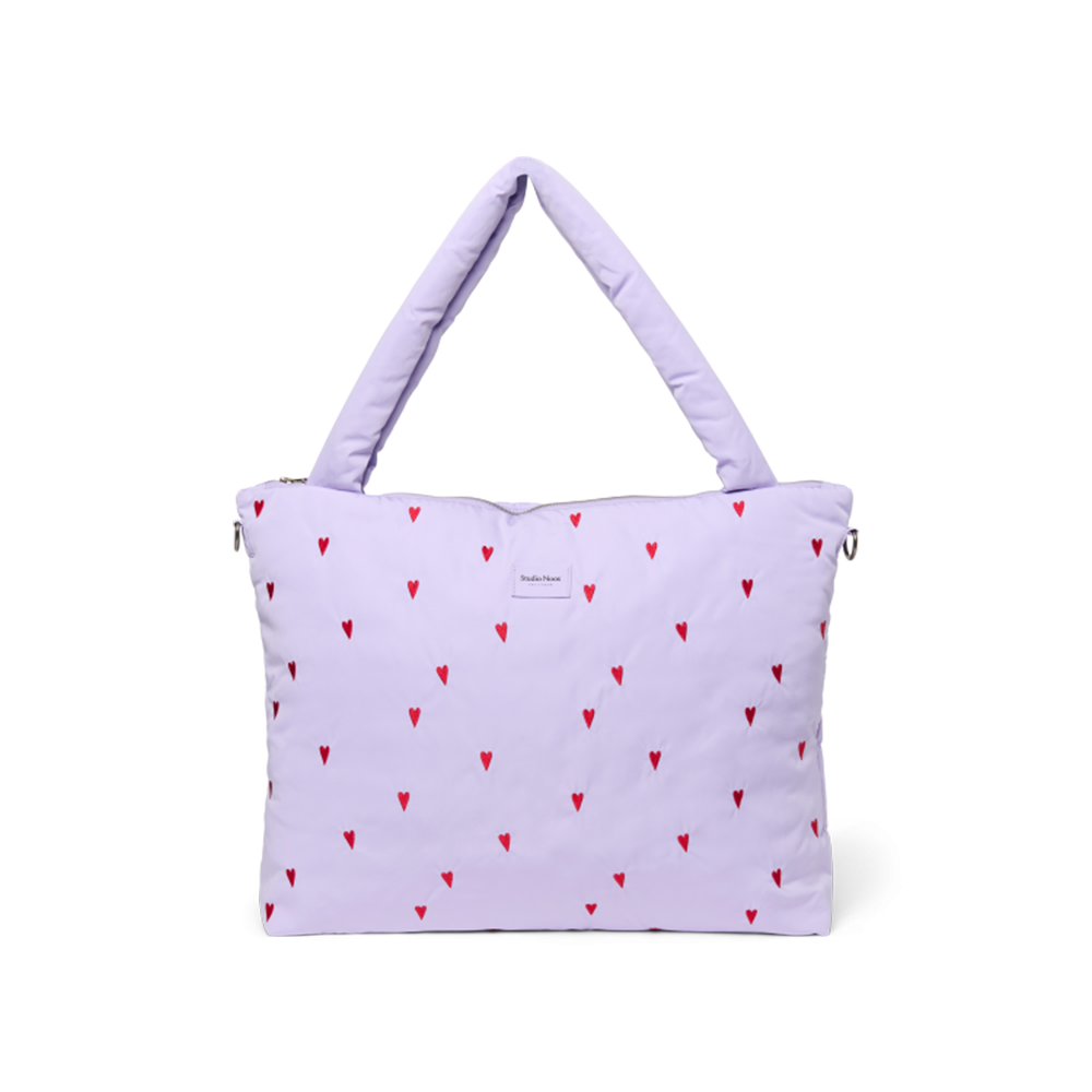 Studio Noos Wickeltasche 'Puffy' Purple Hearts