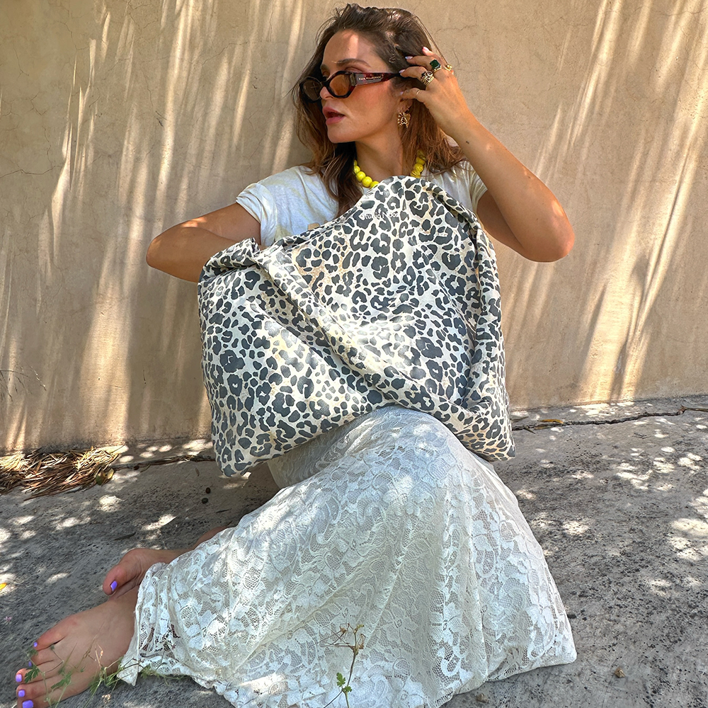 Studio Noos  Tragetasche  'Mom Bag' Soft Cotton Leopard - Online MY SNOWFLAKE