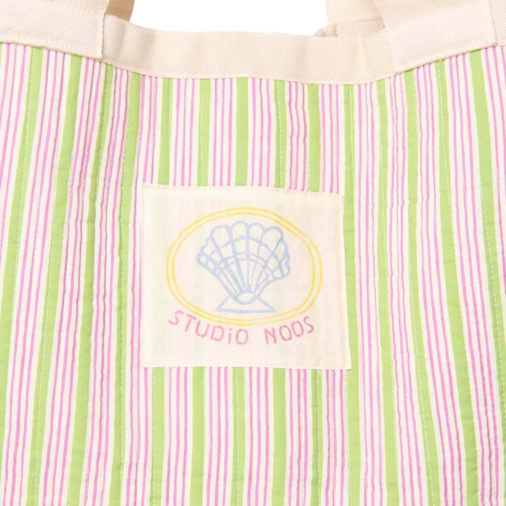Studio Noos Strandtasche &#39;Cotton Striped&#39; Titane