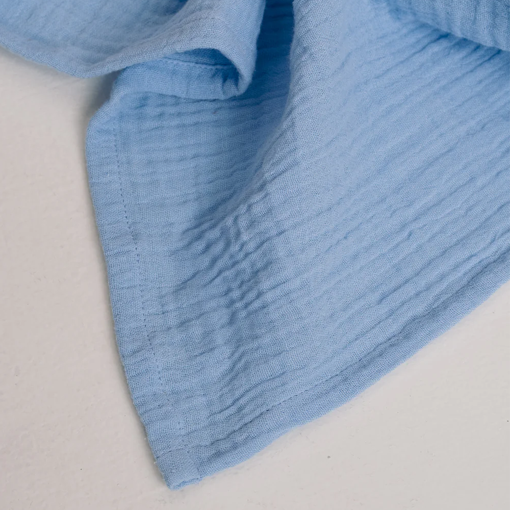 Studio Noos Swaddle &#39;Hearts&#39; 120 x 120 cm Light Blue
