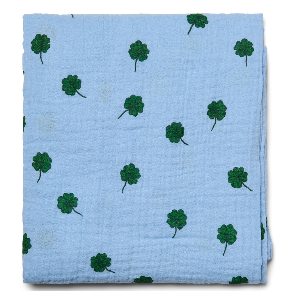 Studio Noos Mulltuch 'Clover' 70 x 70 cm Light Blue