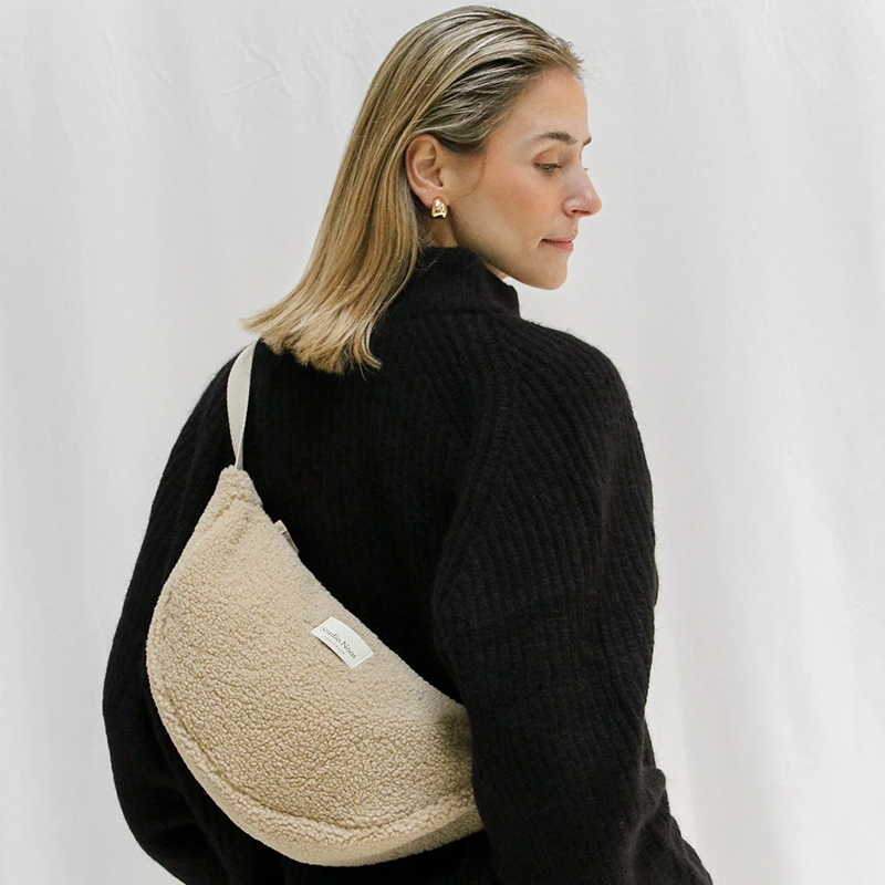 Studio Noos Gürteltasche für Erwachsene &#39;Teddy&#39; Ecru
