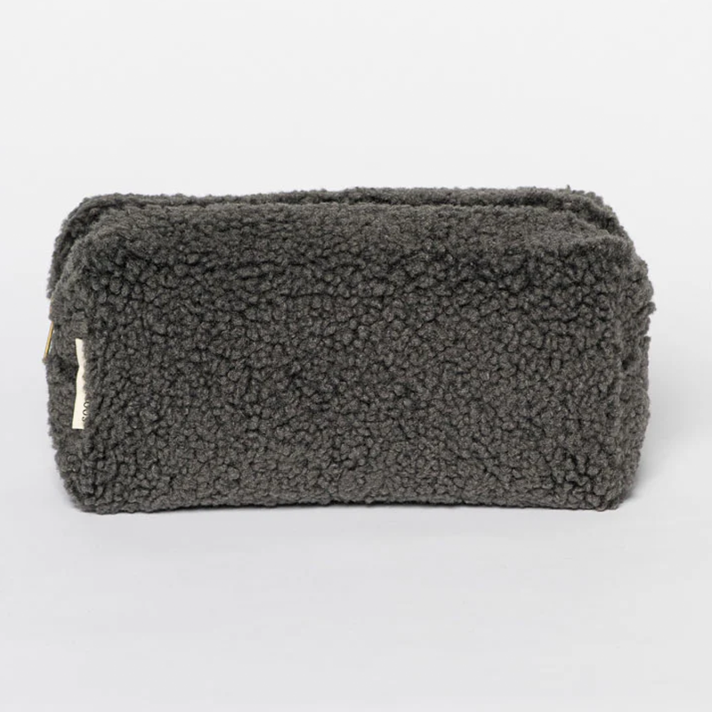 Studio Noos Necessaire Teddy &#39;Pouch&#39; Dark Grey