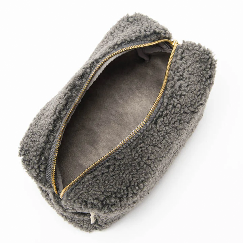 Studio Noos Necessaire Teddy &#39;Pouch&#39; Dark Grey