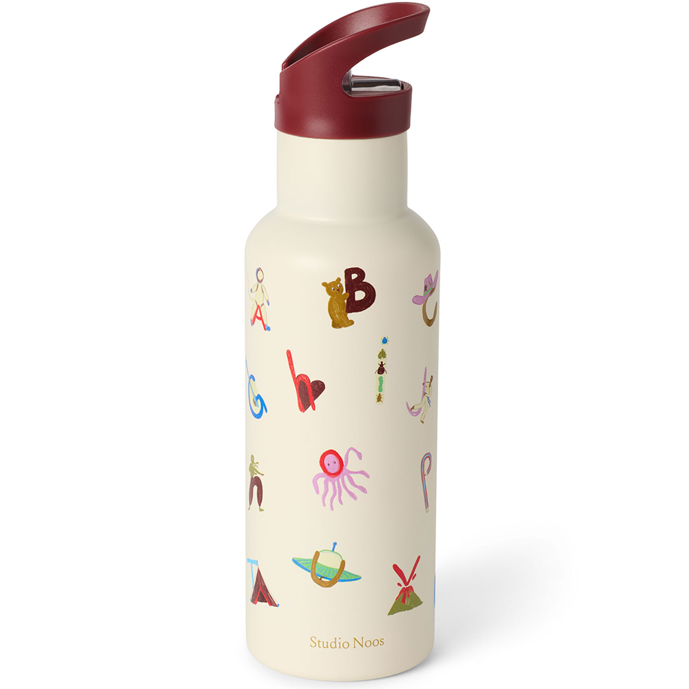 Studio Noos Edelstahl-Trinkflasche 'Alphabet' 500 ml