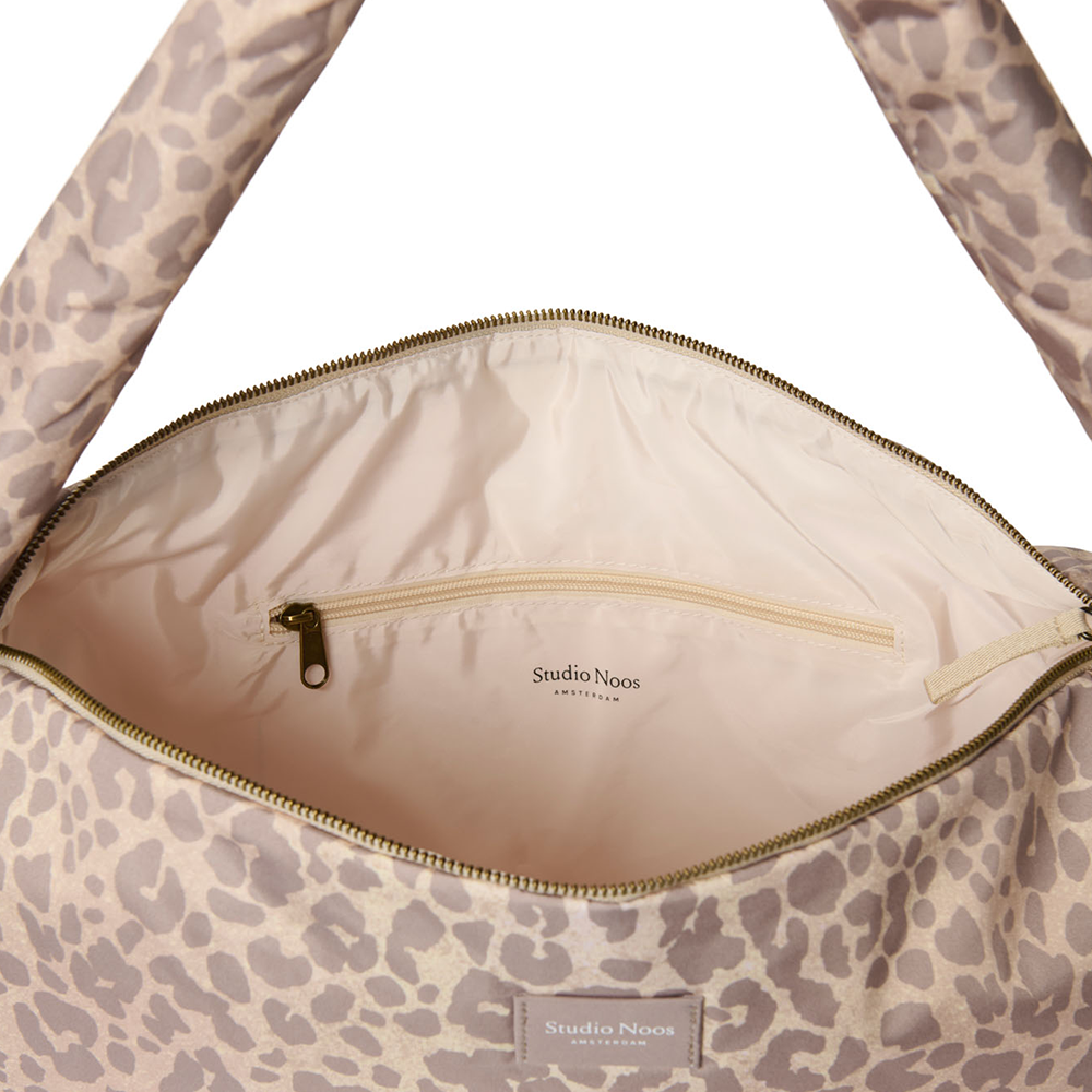 Studio Noos Mini Crossbody Bag 'Puffy' Beige Leopard