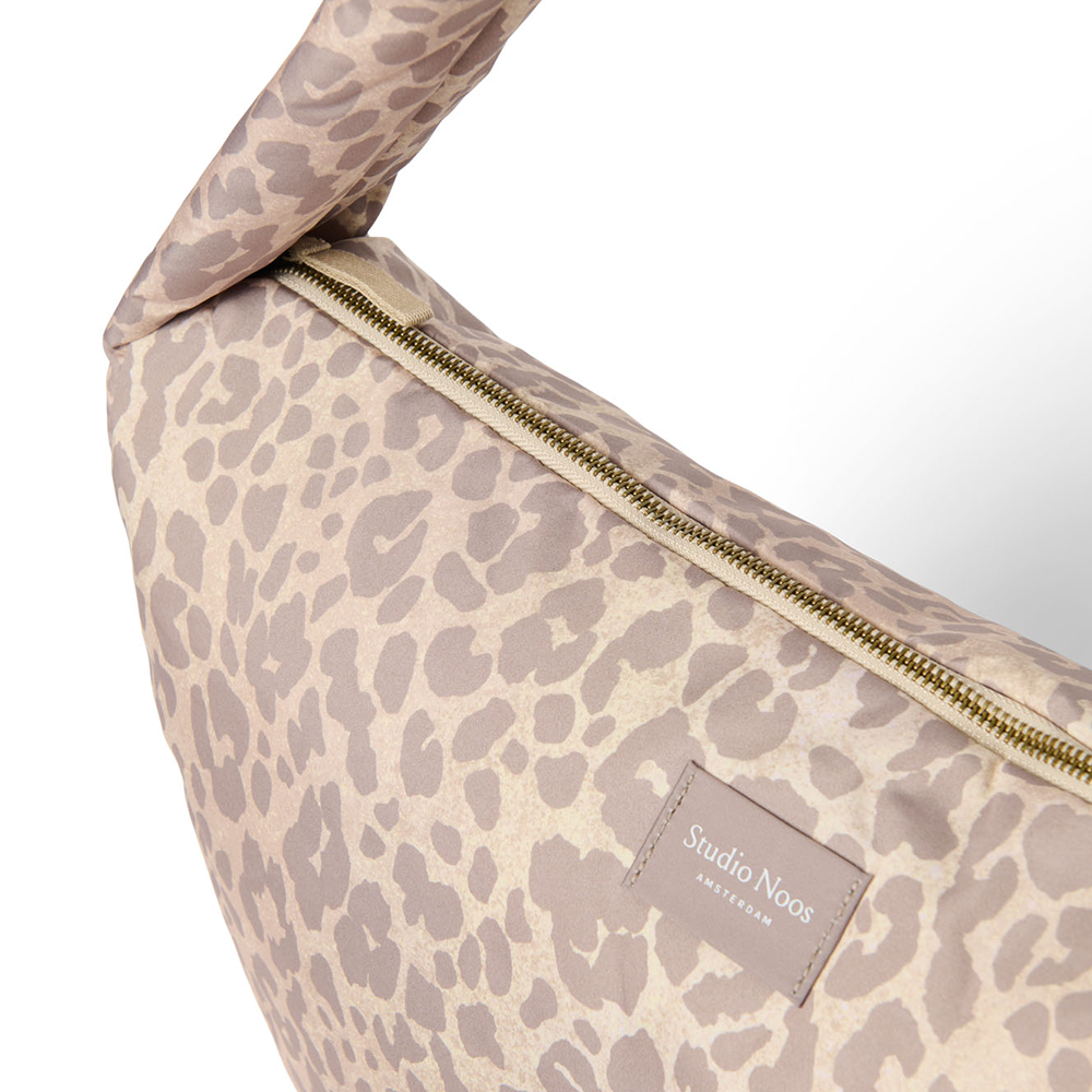 Studio Noos Mini Crossbody Bag 'Puffy' Beige Leopard