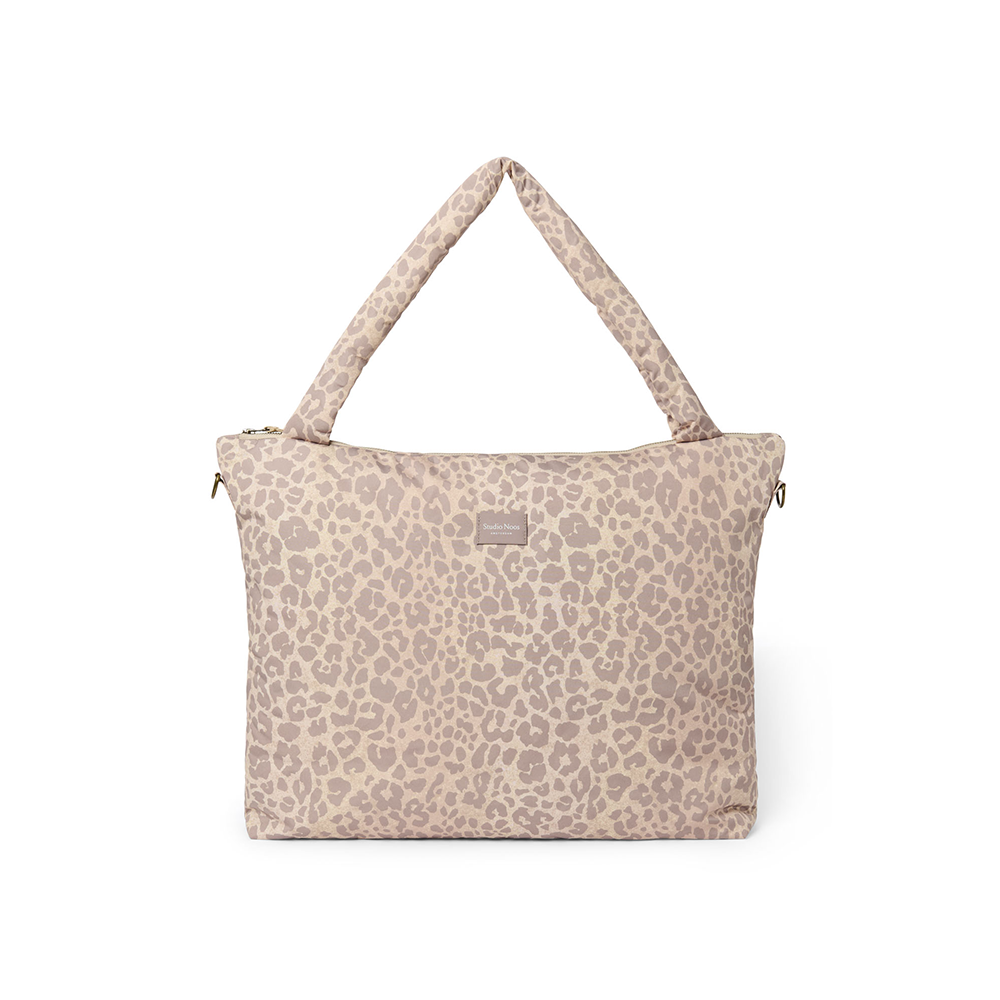 Studio Noos Diaper Bag 'Puffy' Beige Leopard