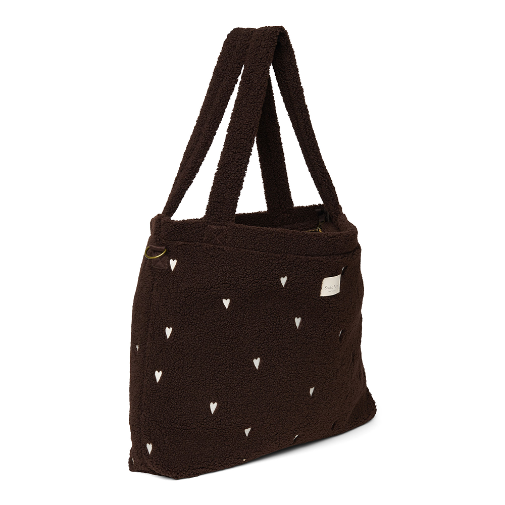 Studio Noos Wickeltasche 'Teddy' Chocolate Hearts