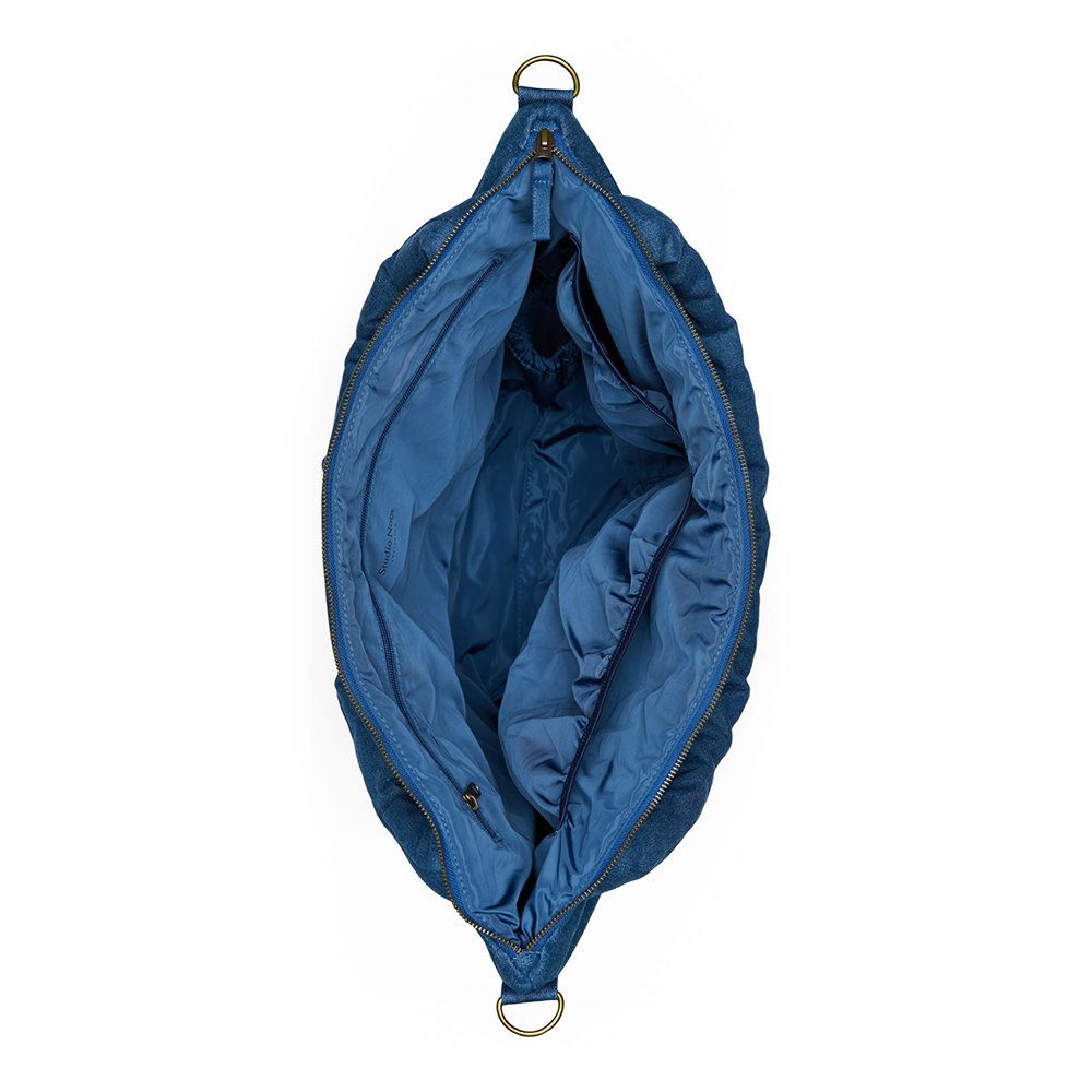 Studio Noos Wickeltasche 'Denim' Dark Blue Red Hearts