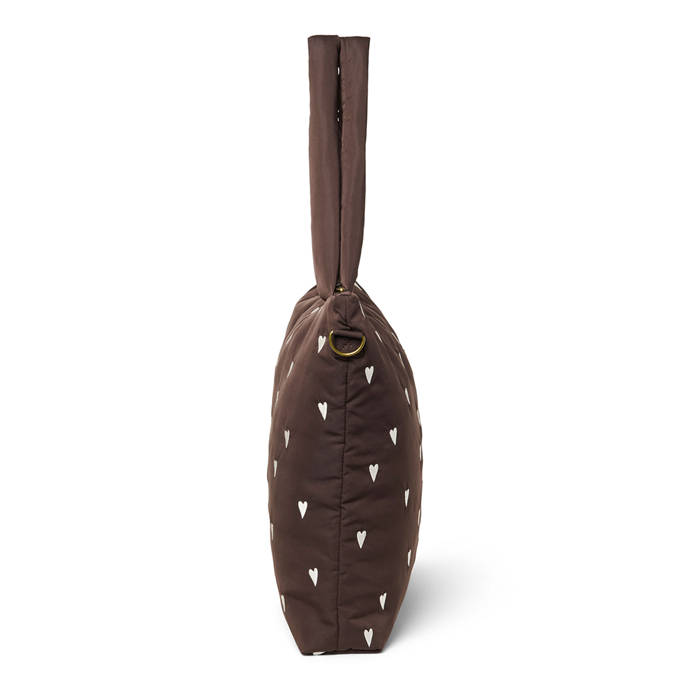Studio Noos Wickeltasche &#39;Puffy&#39; Brown Hearts