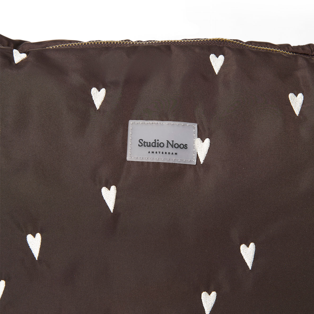 Studio Noos Wickeltasche &#39;Puffy&#39; Brown Hearts