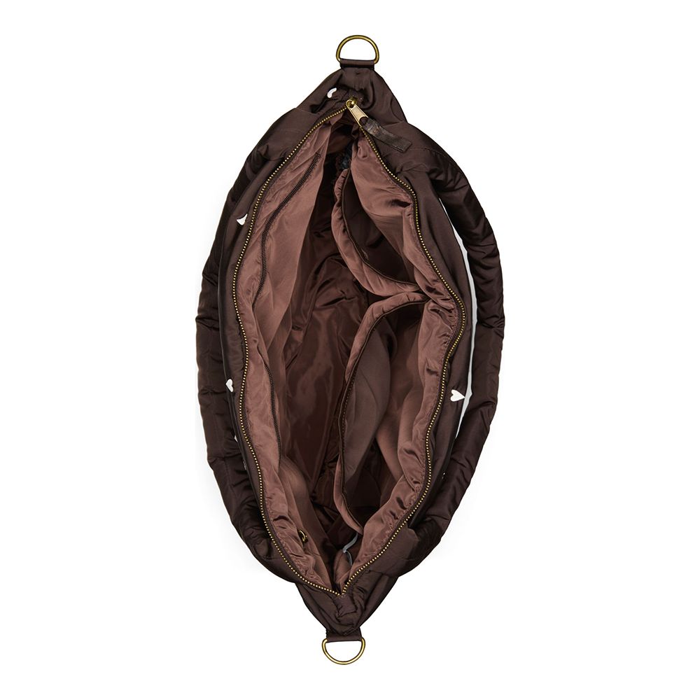 Studio Noos Wickeltasche &#39;Puffy&#39; Brown Hearts