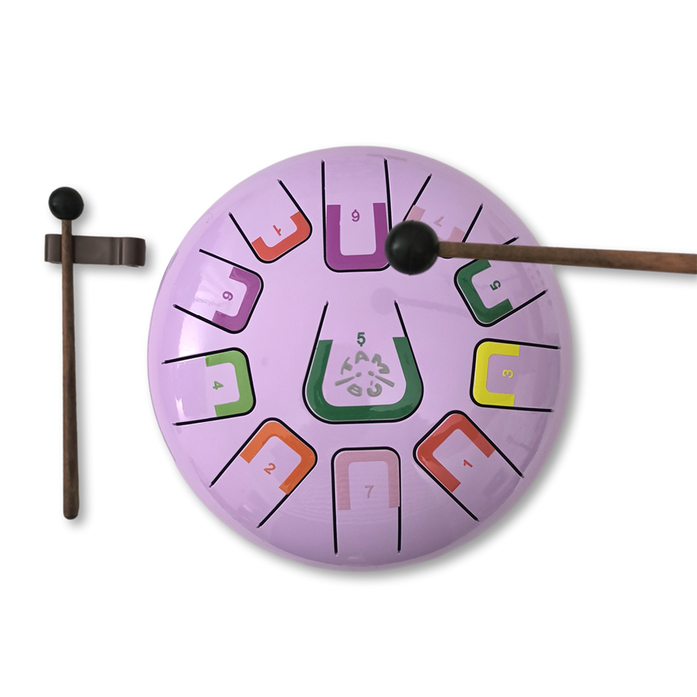Tambú Trommel 8" mit 11 Tönen Violett
