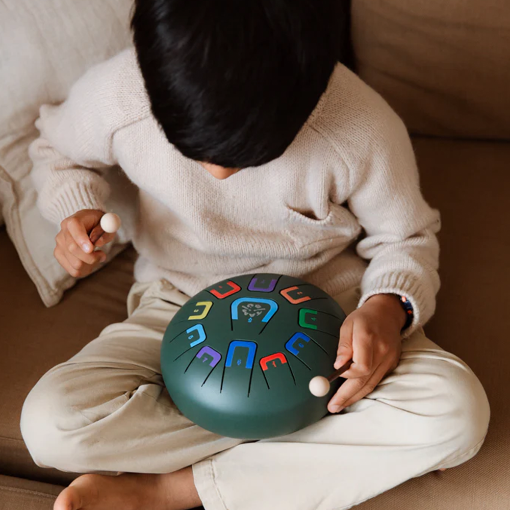 Tambú Trommel 8" mit 11 Tönen Jungle Grün