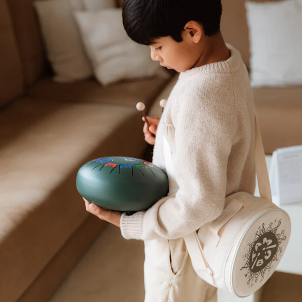 Tambú Trommel 8" mit 11 Tönen Jungle Grün