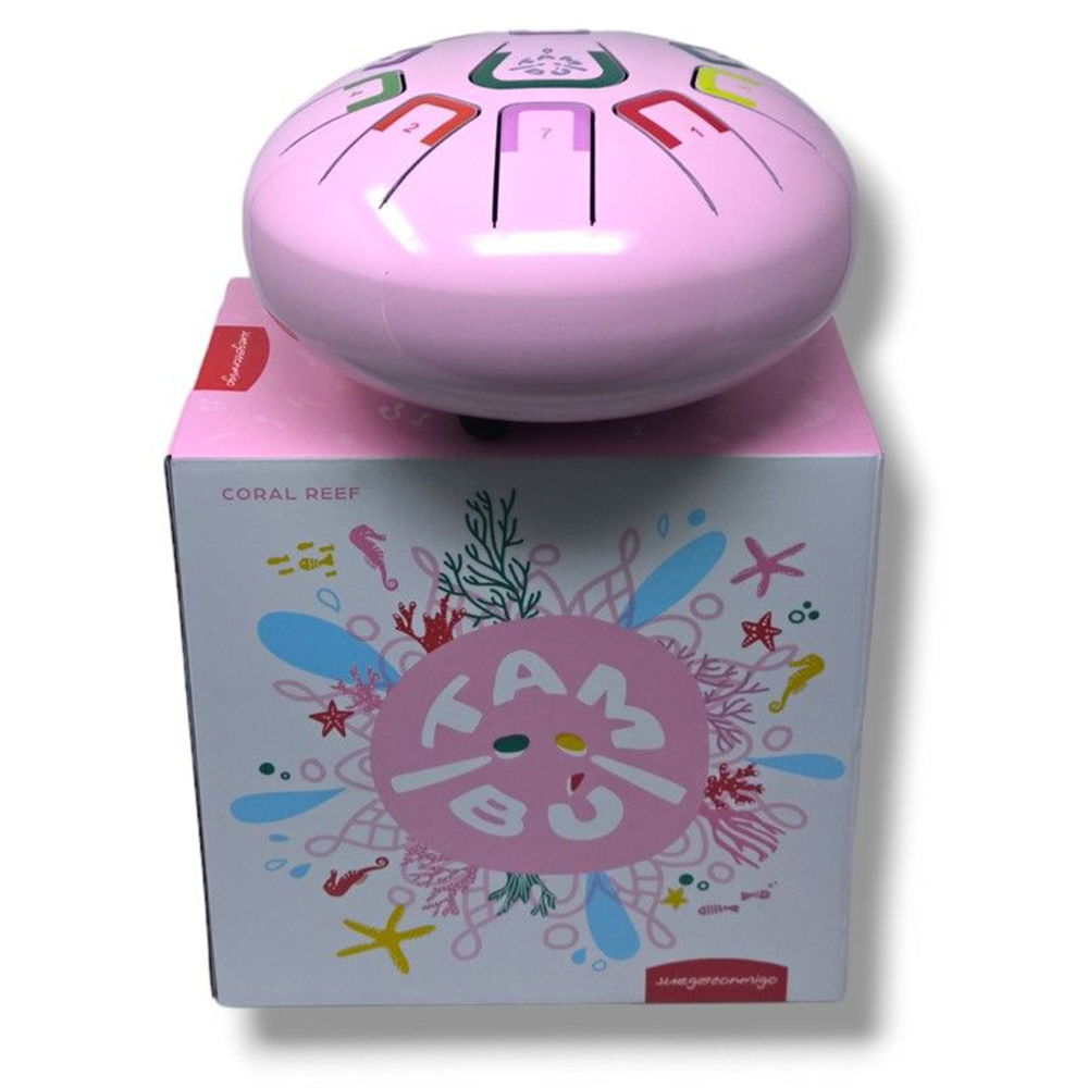 Tambú Trommel 8" mit 11 Tönen Rosa