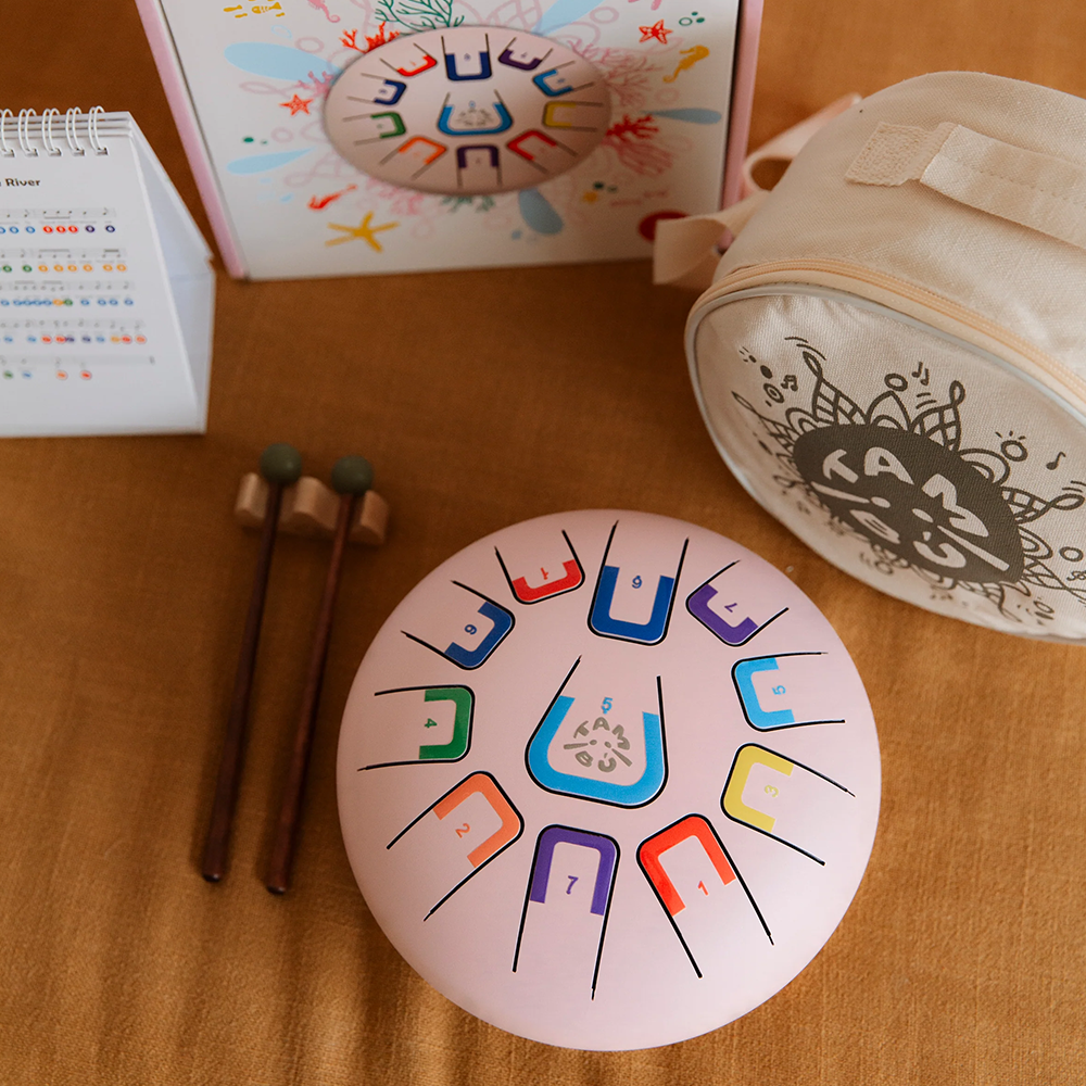 Tambú Trommel 8" mit 11 Tönen Rosa