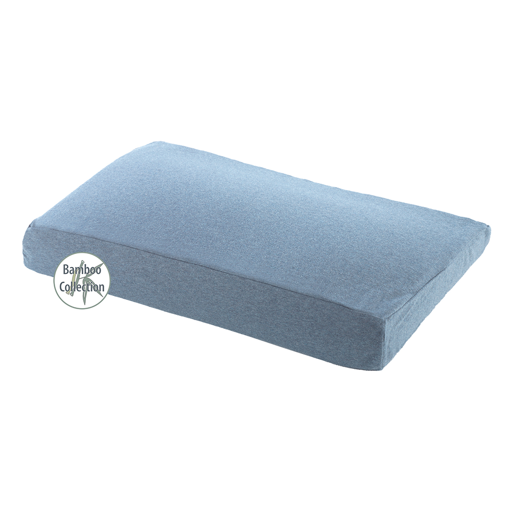 Theraline  Kinderkopfkissen inkl. Bezug 'Bamboo Collection' Melange Blau-grau - Online MY SNOWFLAKE