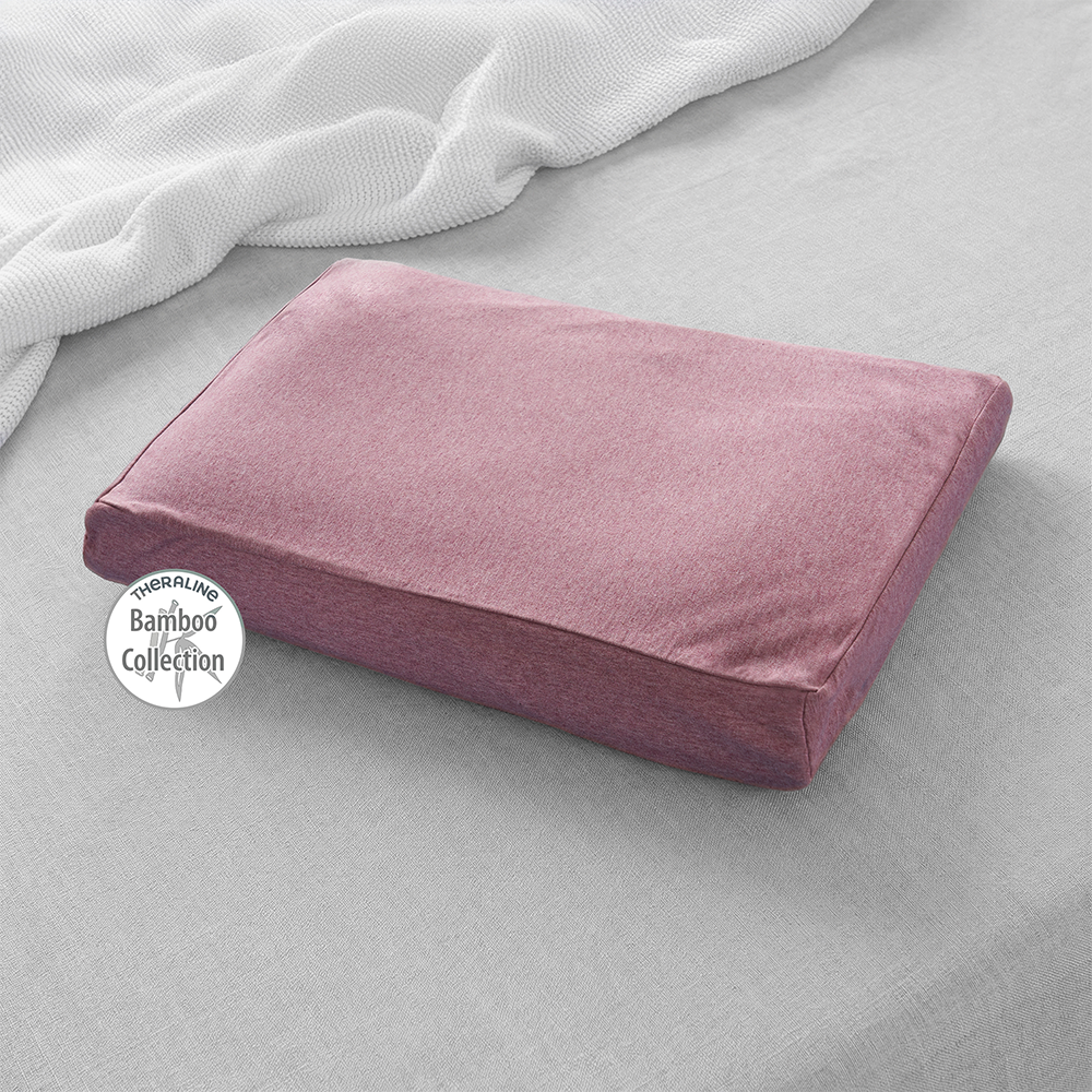 Theraline  Kinderkopfkissen inkl. Bezug 'Bamboo Collection' Melange Rosenholz - Online MY SNOWFLAKE