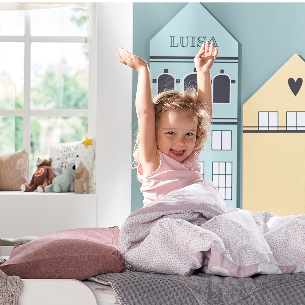 Theraline  Kinderkopfkissen inkl. Bezug 'Bamboo Collection' Melange Rosenholz - Online MY SNOWFLAKE