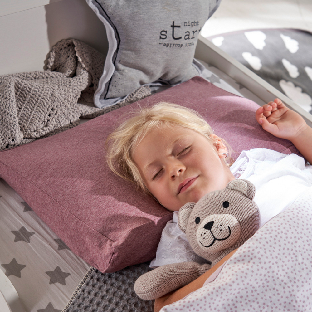 Theraline  Kinderkopfkissen inkl. Bezug 'Bamboo Collection' Melange Rosenholz - Online MY SNOWFLAKE
