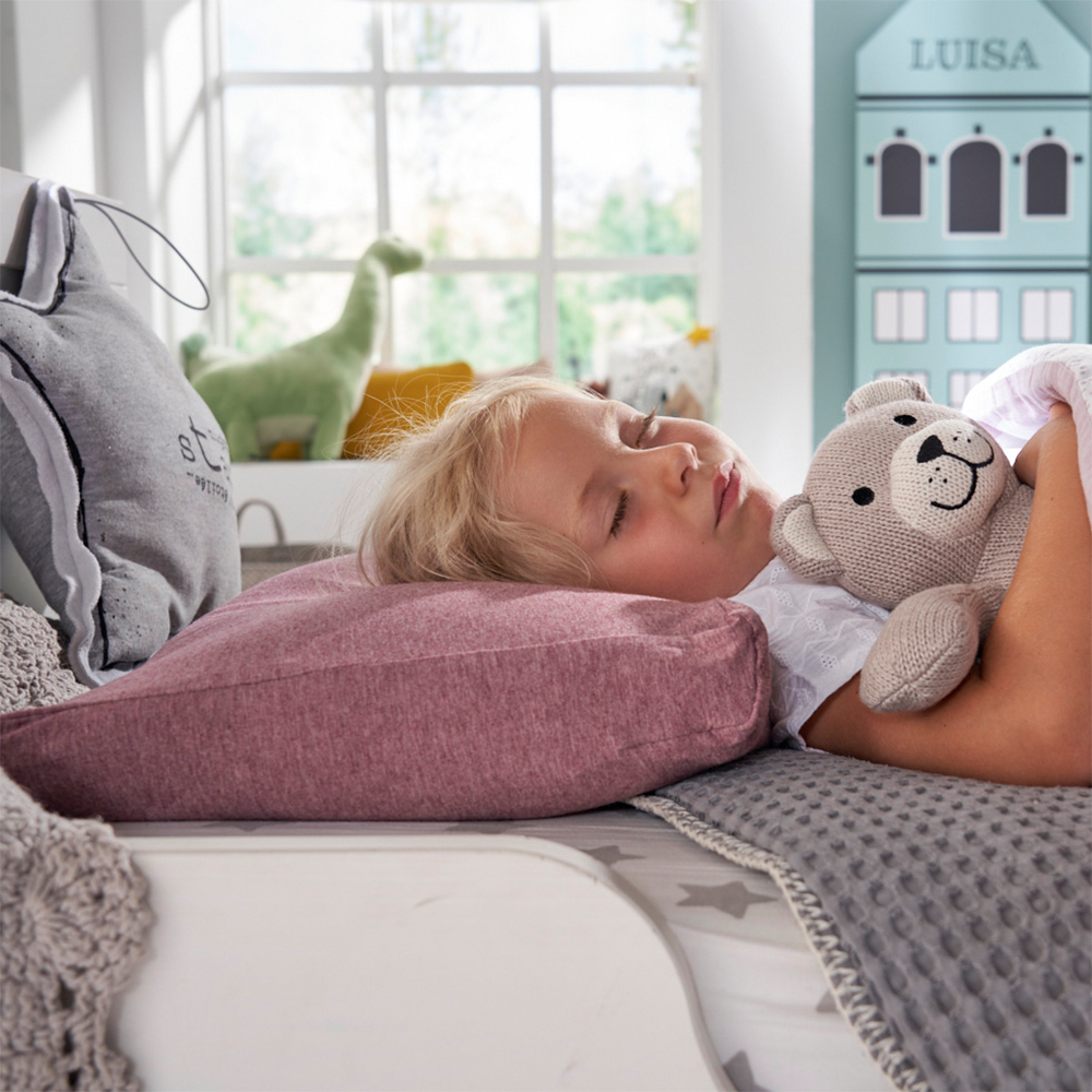 Theraline  Kinderkopfkissen inkl. Bezug 'Bamboo Collection' Melange Rosenholz - Online MY SNOWFLAKE