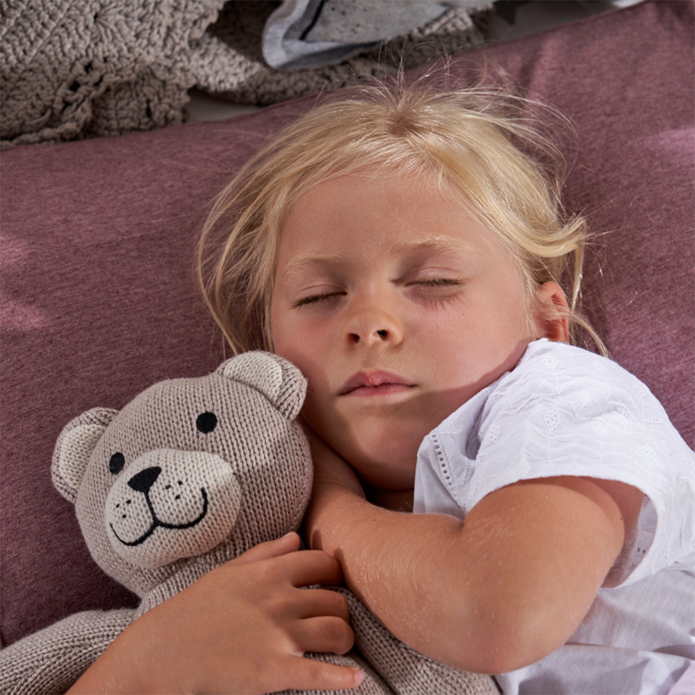 Theraline  Kinderkopfkissen inkl. Bezug 'Bamboo Collection' Melange Rosenholz - Online MY SNOWFLAKE