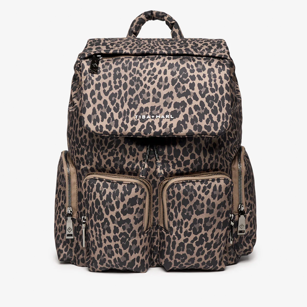 TIBA + MARL  Wickelrucksack mit Wickelunterlage &#39;Alto&#39;  Leopard
