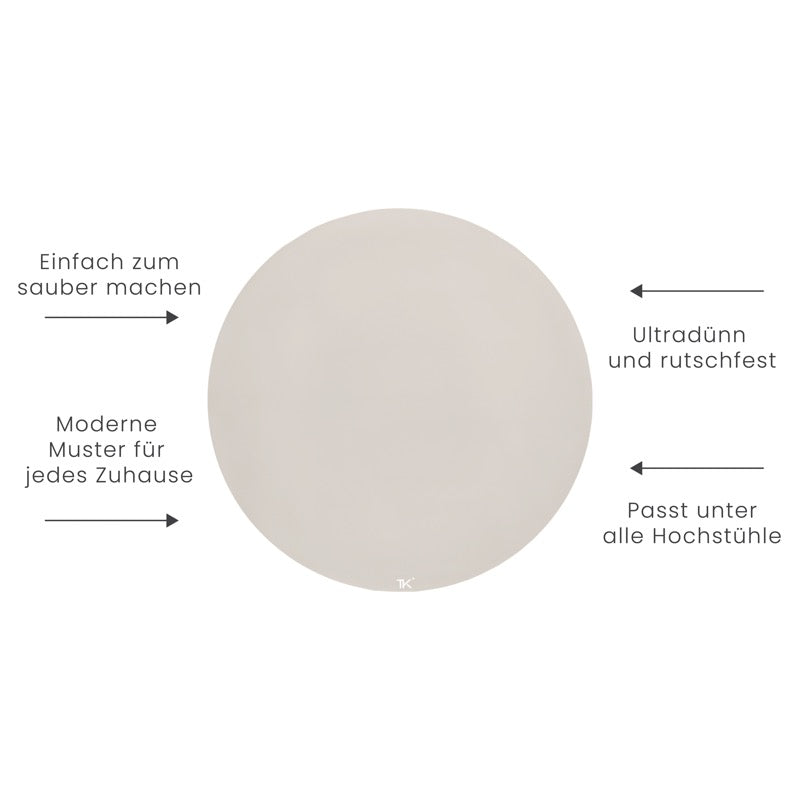 ToddleKind – Bodenschutzmatte Splat Mat unifarben aus der Serie &quot;Naturals&quot; in tollem beige &quot;Sandstone&quot;