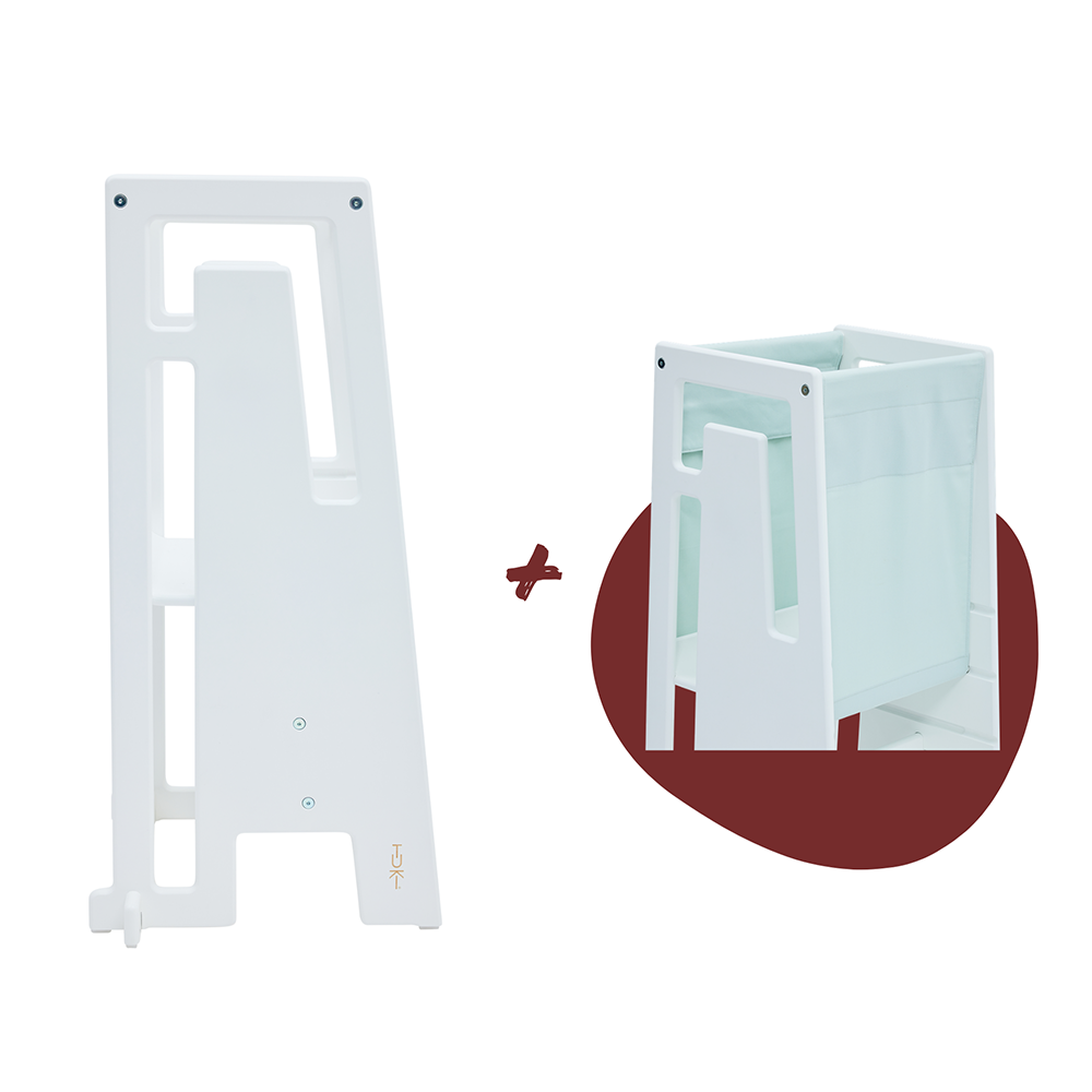 Tuki  Starterset Lernturm White + Entdeckertuch Glacier