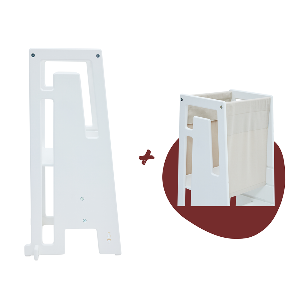 Tuki  Starterset Lernturm White + Entdeckertuch Sand