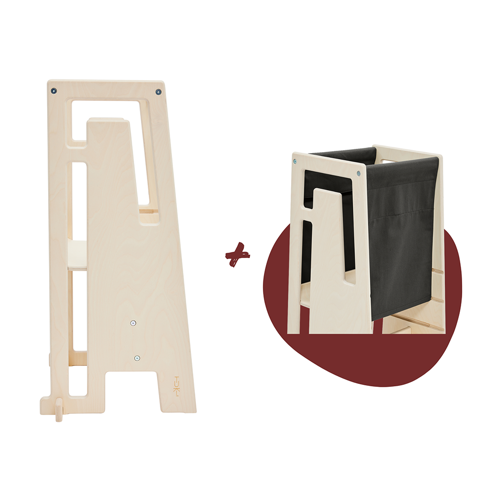 Tuki  Starterset Lernturm Arctic Birch+ Entdeckertuch Dark Olive