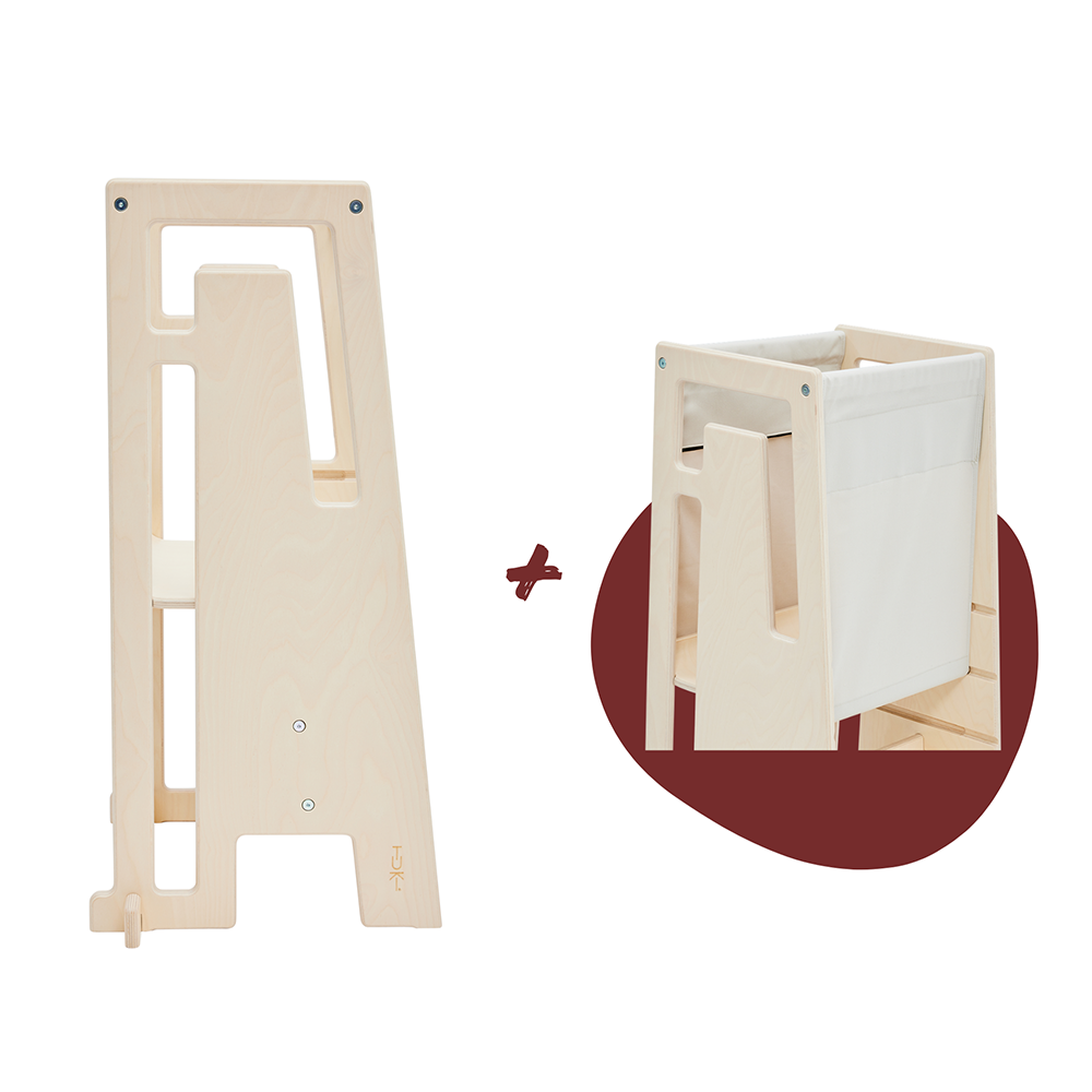 Tuki  Starterset Lernturm Arctic Birch+ Entdeckertuch Sand