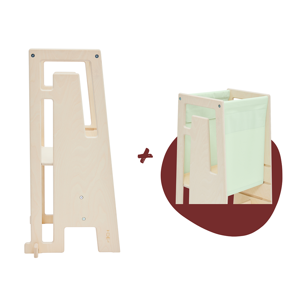 Tuki  Starterset Lernturm Arctic Birch+ Entdeckertuch Sage
