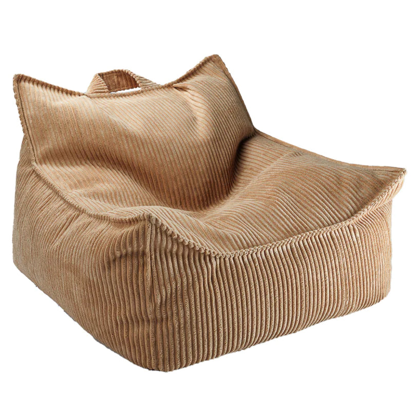 Kinder-Sitzsack in braunem Breitcord von Wigiwama