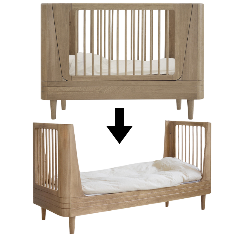 We Are Bitte Umbauset Babybett zum Juniorbett 68 x 160 &#39;Nature 2.0&#39; Oak