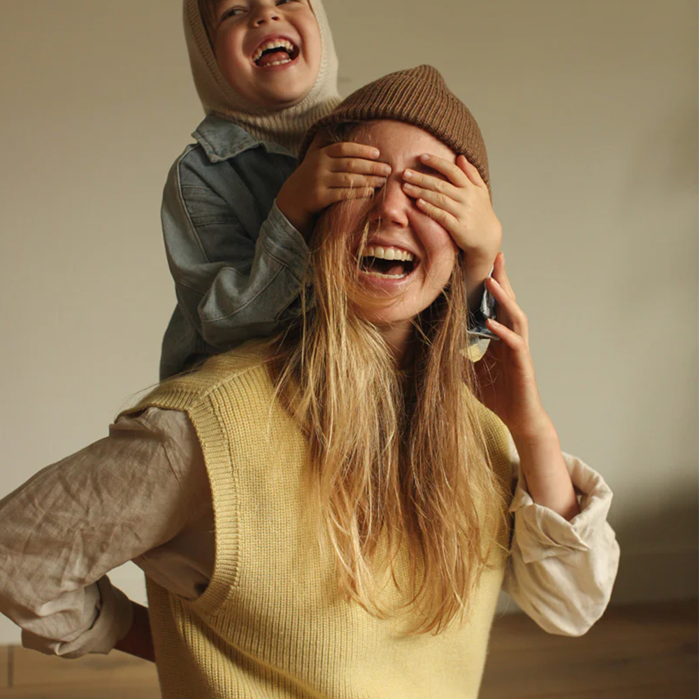 Hvid Strickweste für Erwachsene 'Helle'  Light Yellow