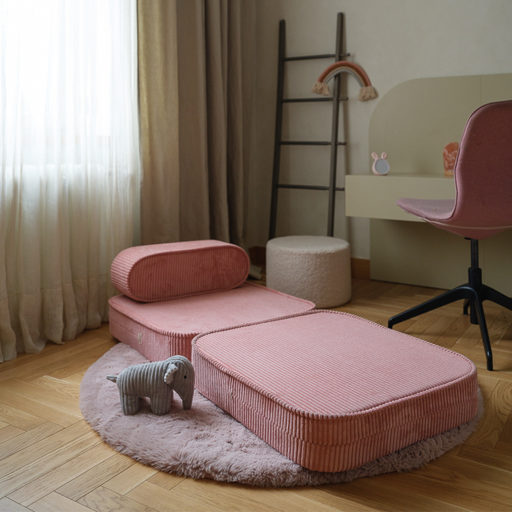Wigiwama Aufklappbarer Kindersessel  &#39;Flip Chair&#39; Pink Mousse