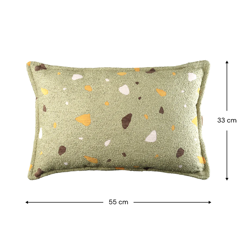 Wigiwama Cushion 'Terrazzo Bolster' Moss
