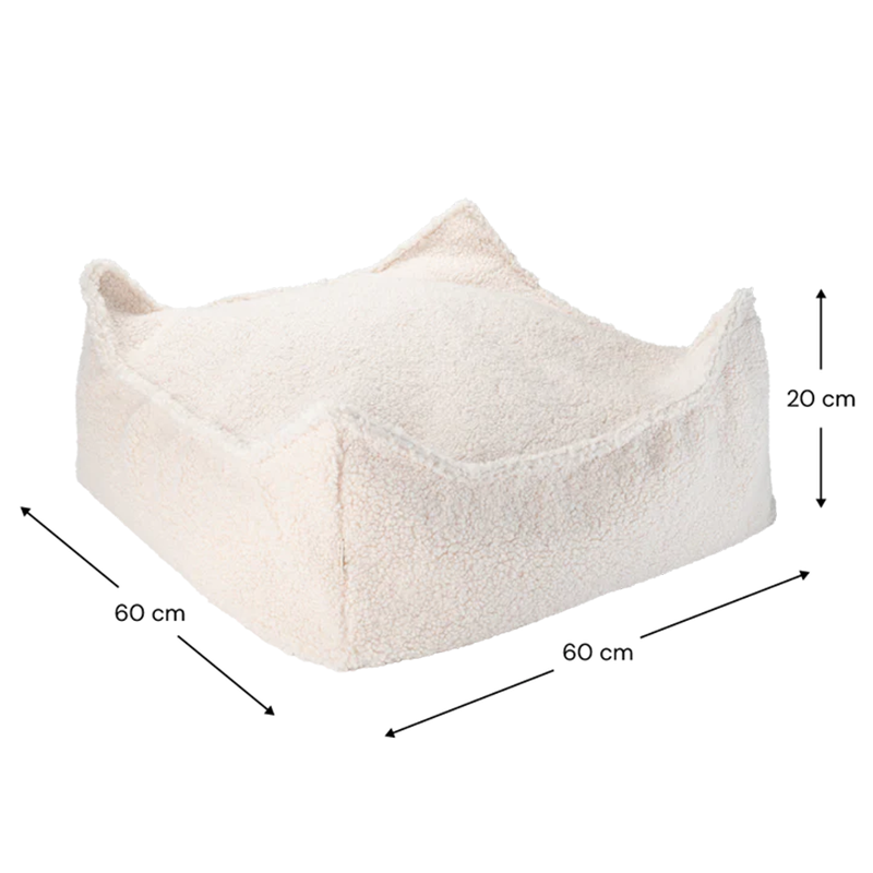 Wigiwama  Quadratischer Ottoman Cream White