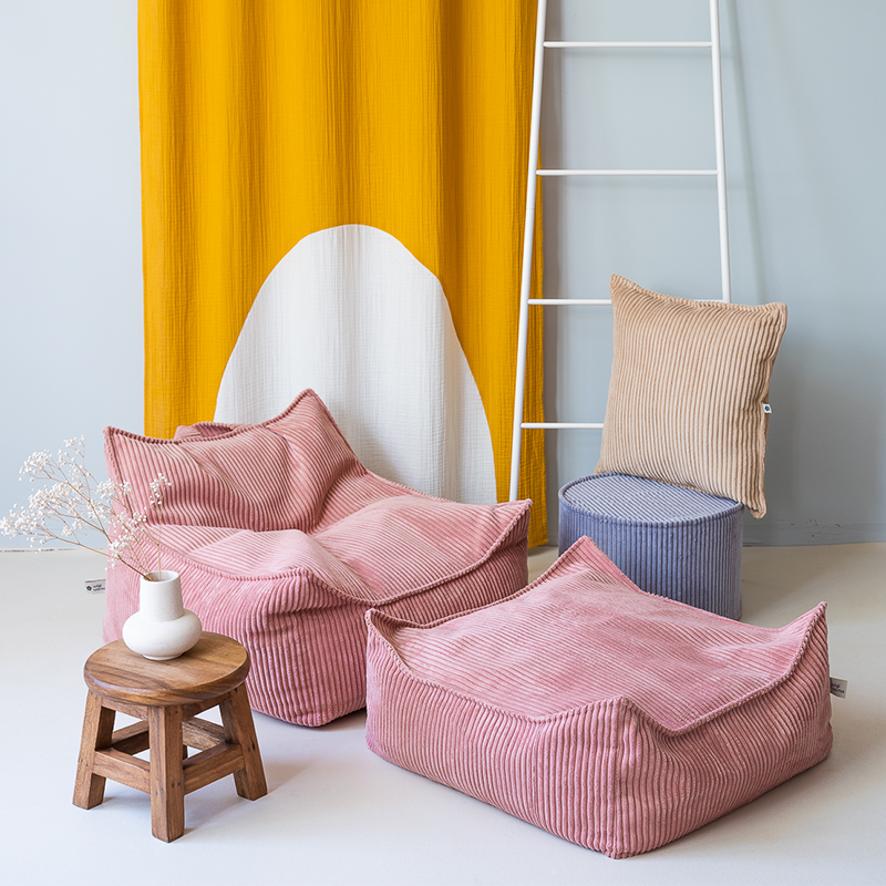 Wigiwama  Quadratischer Ottoman  Pink Mousse - Online MY SNOWFLAKE