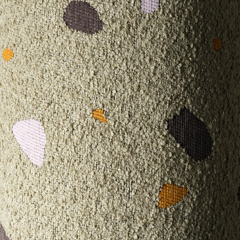 Wigiwama Square Ottoman 'Terrazzo' Moss