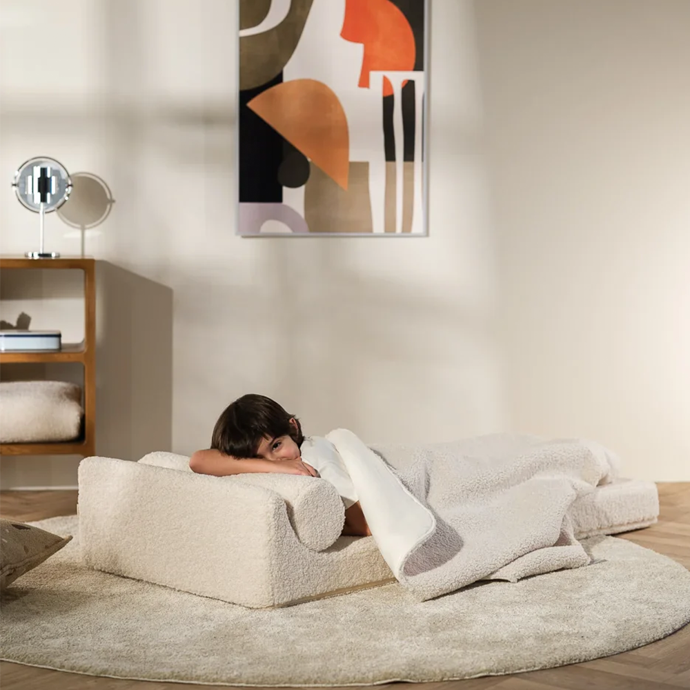 Wigiwama Aufklappbarer Kindersessel  &#39;Flipster&#39;  Cream White
