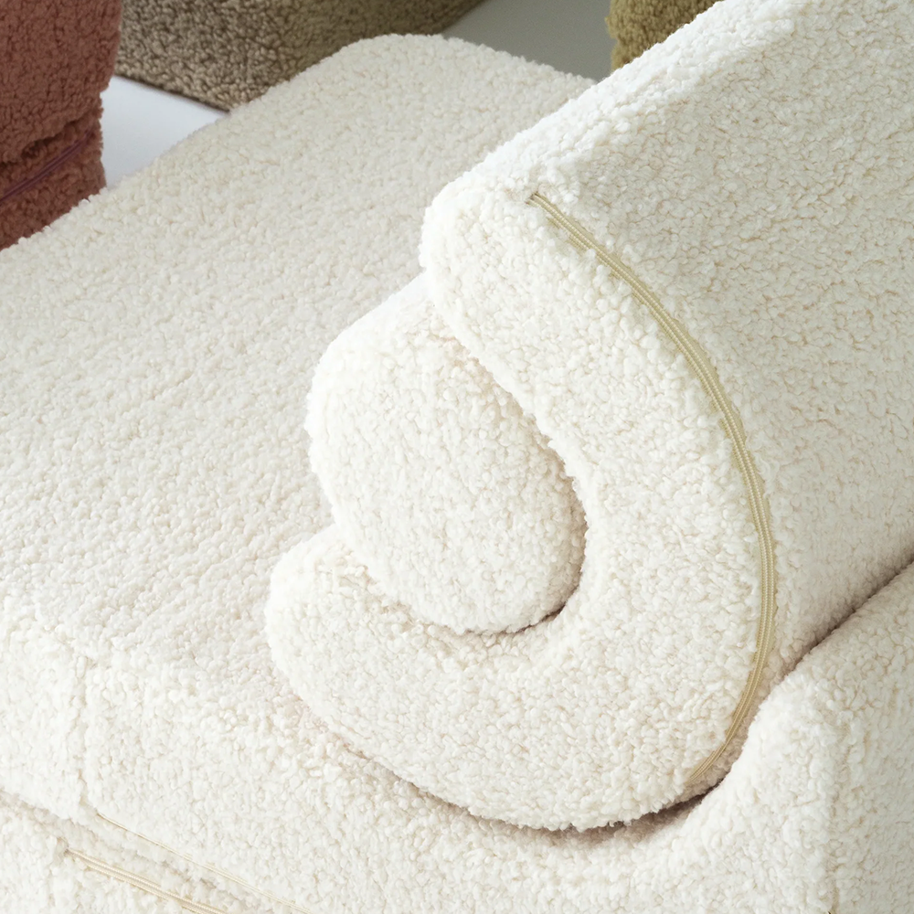 Wigiwama Aufklappbarer Kindersessel  &#39;Flipster&#39;  Cream White