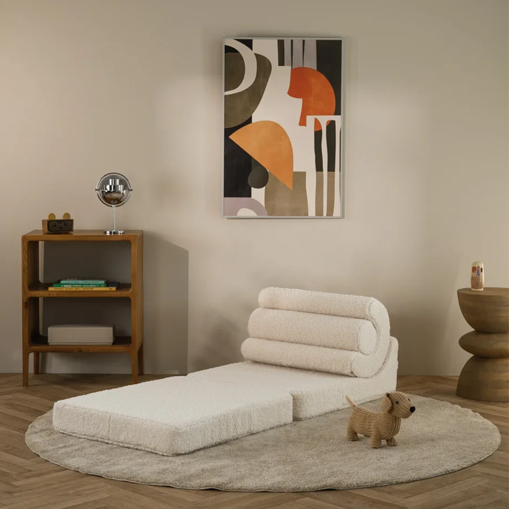 Wigiwama Aufklappbarer Kindersessel  &#39;Flipster&#39;  Cream White