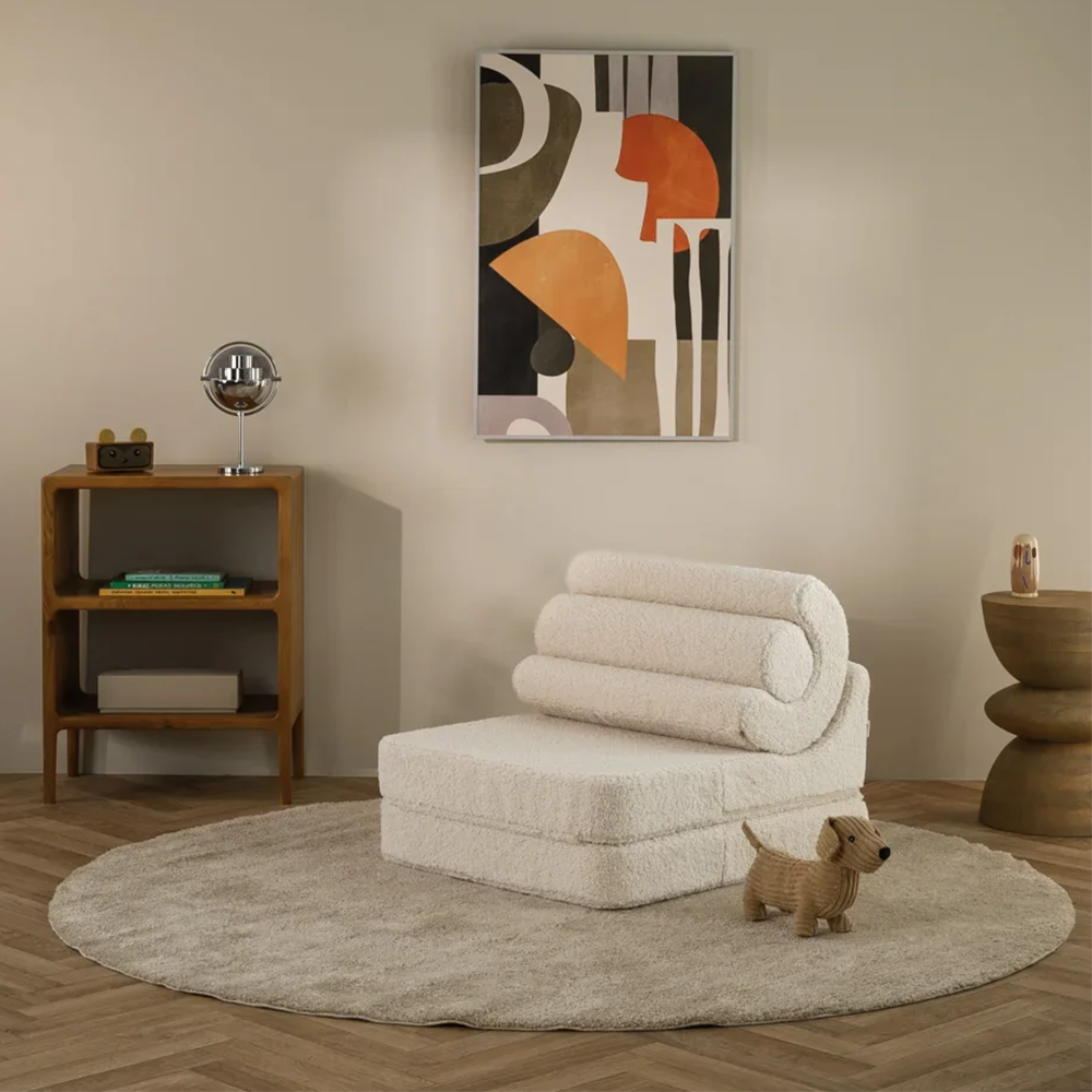 Wigiwama Aufklappbarer Kindersessel  &#39;Flipster&#39;  Cream White